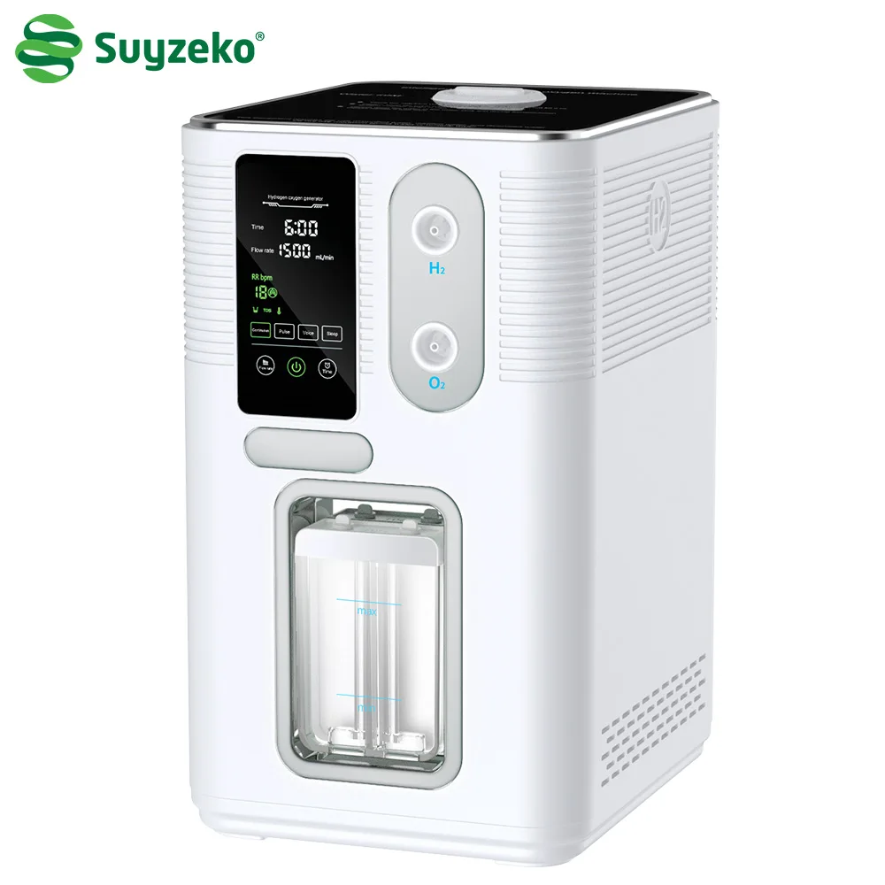 

Suyzeko 1500ML Hydrogen Generator Device Hydrogen Inhalation Machine Low Noise 99.99% Pure H2 Hydrogen Water Generator Ionizer