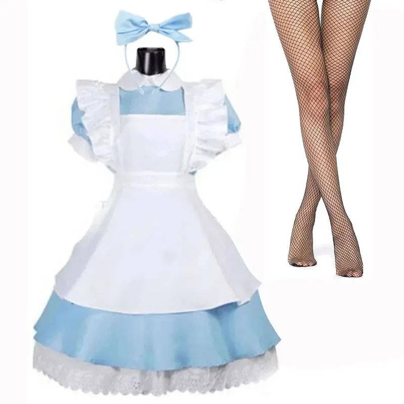 A Loving Family Adult Women In Wonderland Alice Dress Maid Cosplay Costume Halloween Carnival Costumes 2025 New