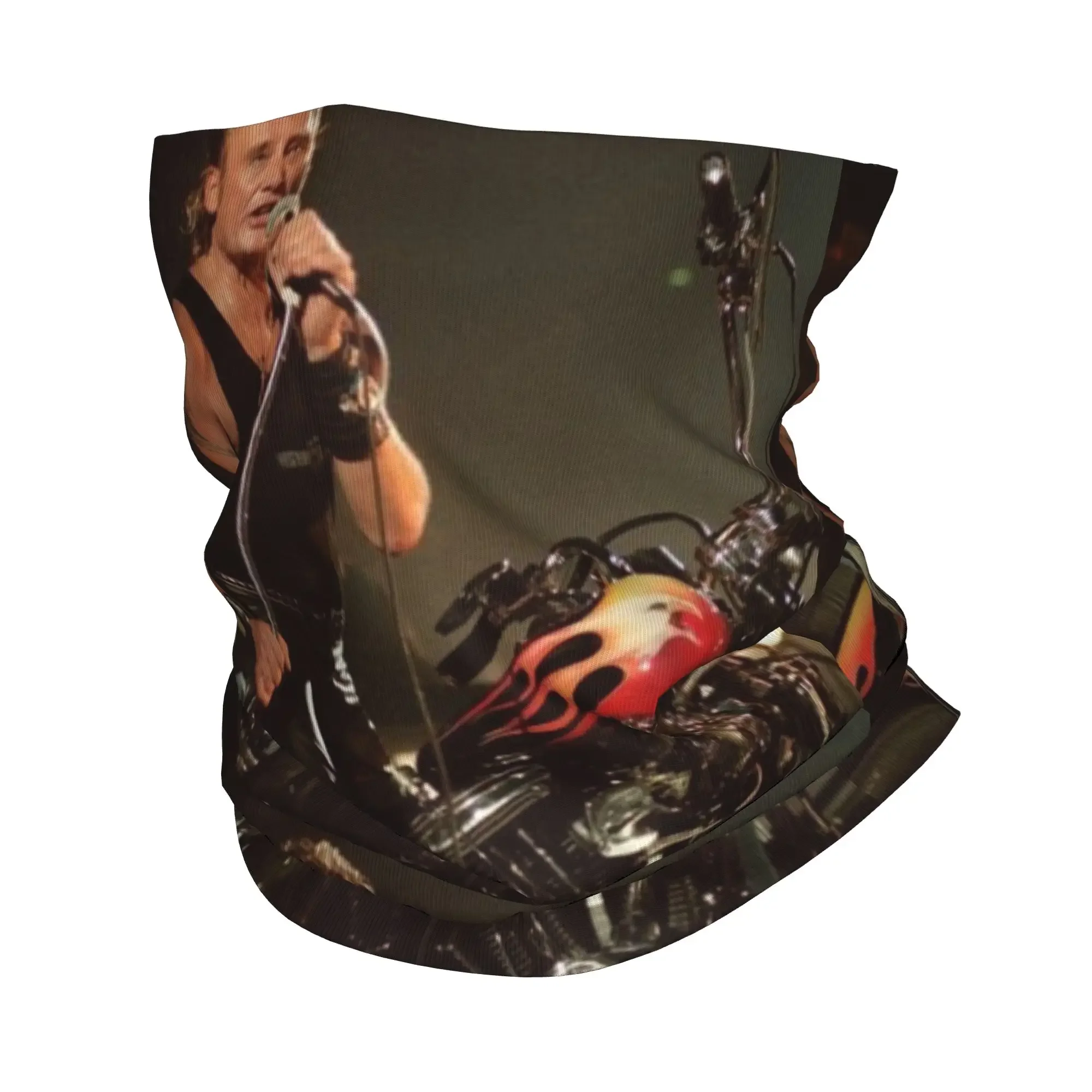 Johnny Hallyday Motorcycle Bandana Neck Gaiter for Ski Hunting Wrap Scarf French Rock Singer Balaclava Warmer Face Scarf Cover