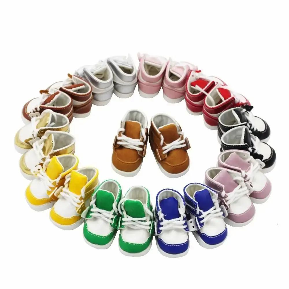 5CM 20cm Cotton Doll Shoe Shoes Doll Lightweight Mini Sports Doll Shoes DIY PU Leather Casual Wear Sneakers Boot Kids Gifts