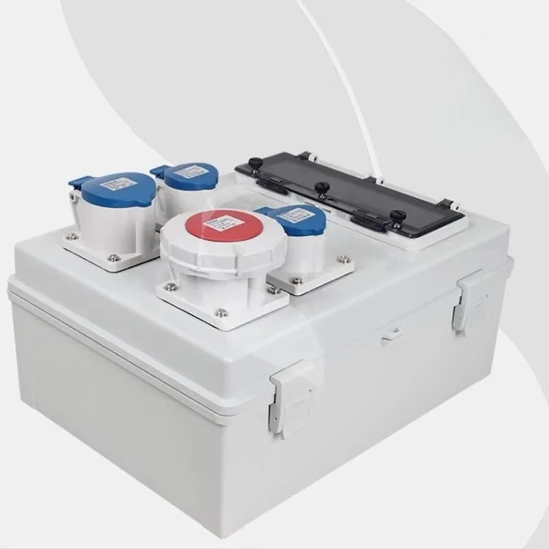 IP65 ABS 4-circuit High-Power Industrial Socket Box Waterproof Sealed Junction Box Monitoring Equipment Maintenance Box