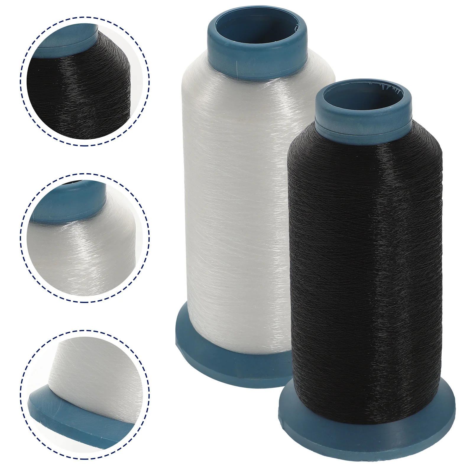 

1pcs 2 Rolls Thread For Hand Stitching Machine Use Nylon Pp Material Black Sewing Threads Craft Projects Sewing Supplies