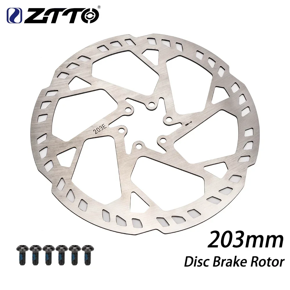 Ztto 2,3mm verdicken mtb e-bike fahrrad scheiben brems rotor edelstahl 160mm 180mm 203mm 220mm 6 schrauben naben montierte fahrrad teile
