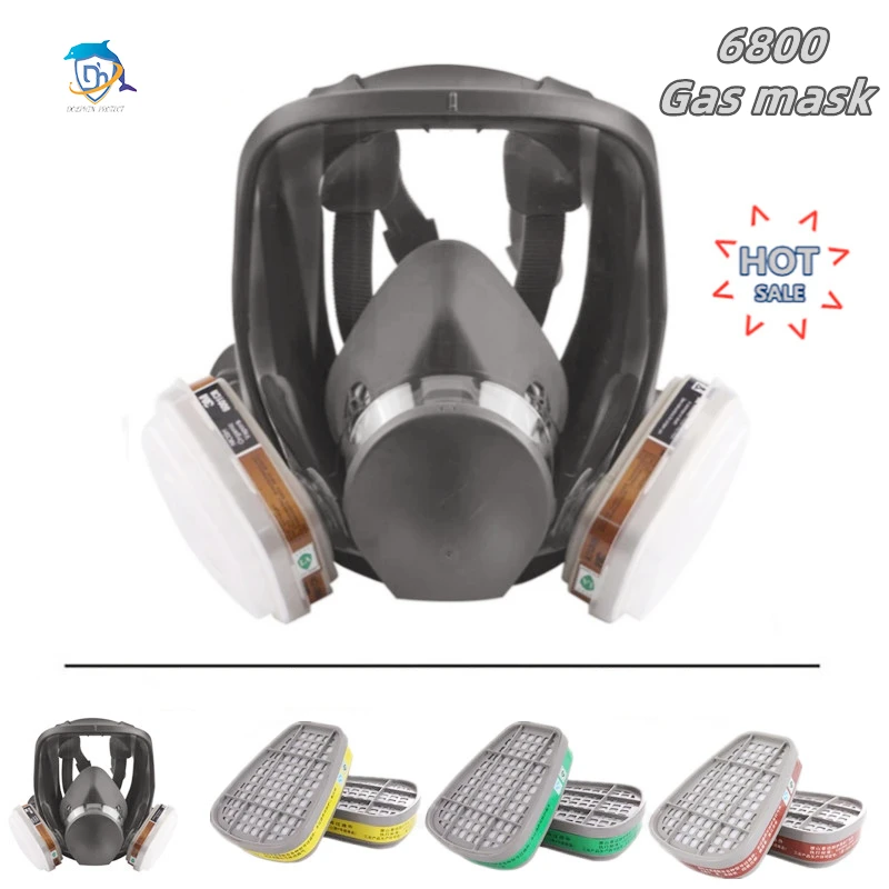 Chemical Gas Mask 6800 Dustproof Respirator Full Face Filter 6001/6002/6004/2091CN Welding Spray Paint Pesticide