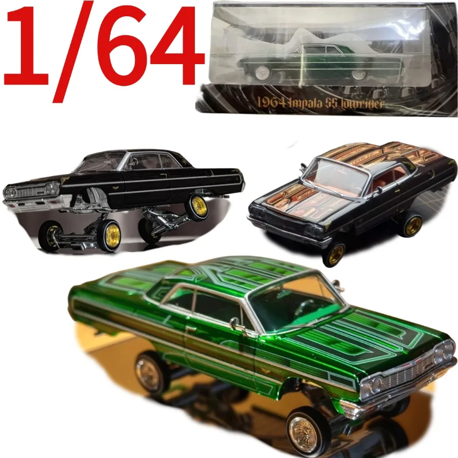 97M Diecast 1:64 Chevrolet Impala 1964 Lowrider Car Model, Collectible Model Cars Play Vehicles Toys for Boys Gift