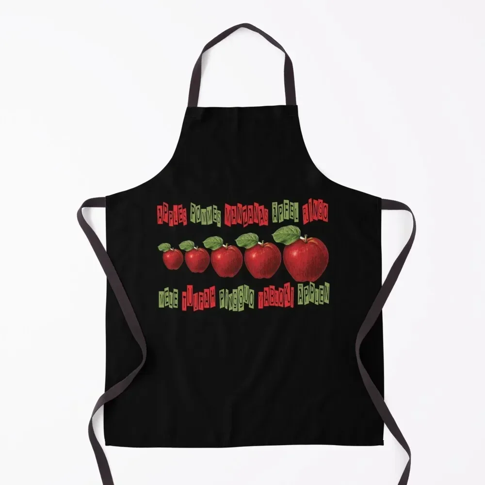 red apples pommes manzanas, ?pfel ringo Apron kitchen woman Chef Uniform Apron