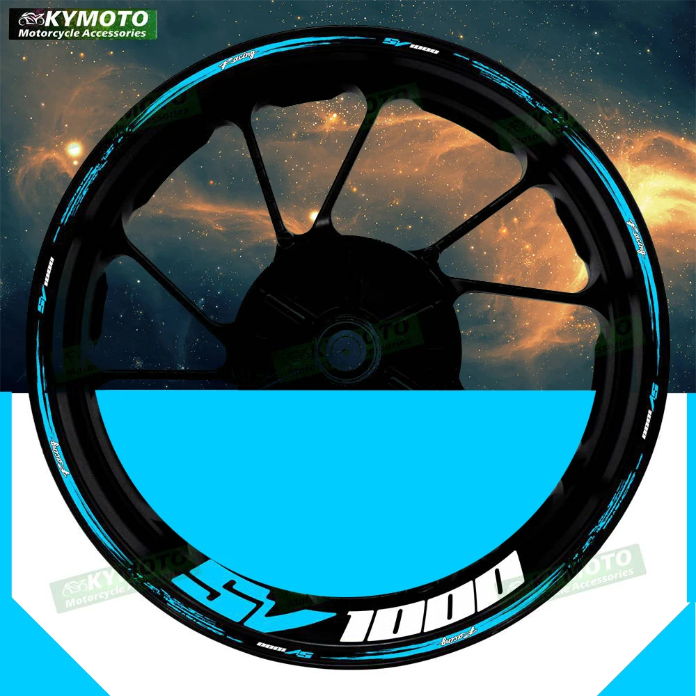 

Аксессуары для мотоциклов SV1000 SV 1000, 17 дюймов, наклейка на переднее и заднее колесо, обтекатель ступицы колеса, светоотражающая наклейка, украшение