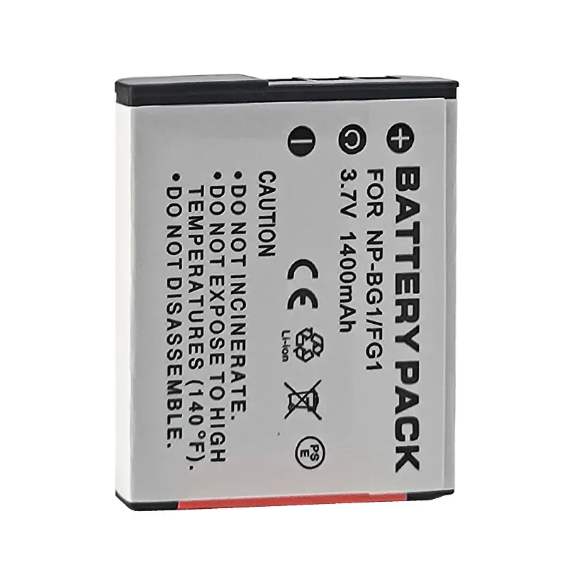 3.7V 1400mAH NP-BG1 Battery Suitable for Sony Camera DCS-T100 DCS-H50 DCS-W300 DCS-W55 DCS-W70 DCS-W80