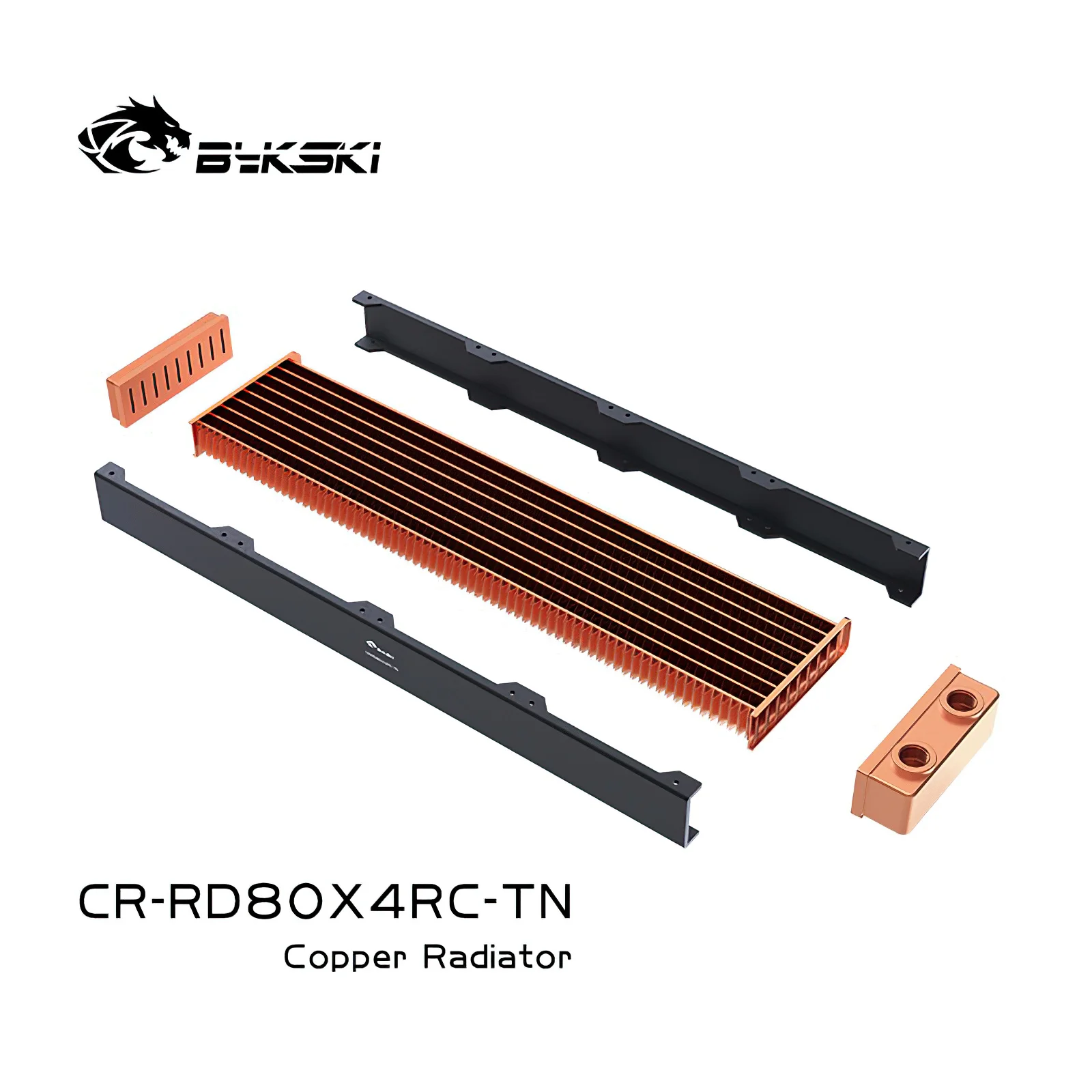 Bykski 32cm 80mm x 4 Copper Radiator Liquid Water Cooling Cooler Heat Exchanger CR-RD80X4RC-TN