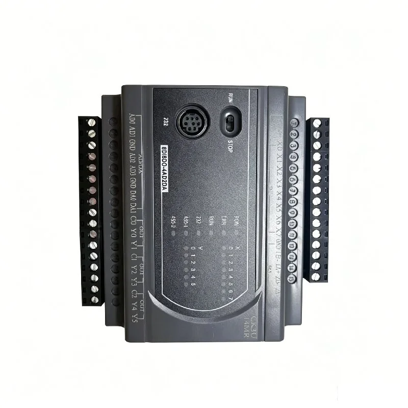 FX3U CK3U 14MR 14MT 8DI 6DO 4AD 2DA RS485 RS232 (MT Y0Y1 200K Y2-Y5 50K) RTC