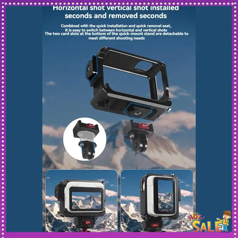 insta360-go3-go-3s用-aa87-超軽量メタルケージフレームケース-保護シェル-プロテクター-アクセサリー-デュアルコールドシューズ