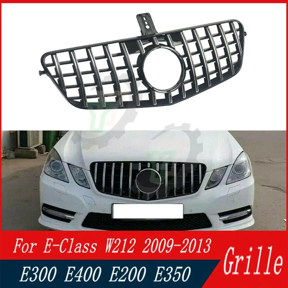 

Sport Front Radiator Grid Inlet Grille Bumper Grill Tuning Accessories For Mercedes Benz E class W212 2009-2013 GT Diamond Style