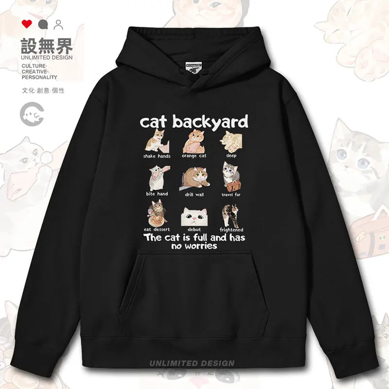 

Japanese Cute Cat Big Head Sticker Collection Cartoon mens hoodies fashion jerseys for men men's clothes autumn winter