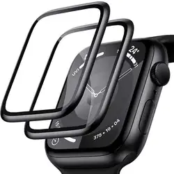 Soft Glass For Apple Watch Screen Protector 44mm 45mm 41mm 38mm 42 40mm 9D HD Full Film iWatch series 6 5 3 8 7 9 se Accessories