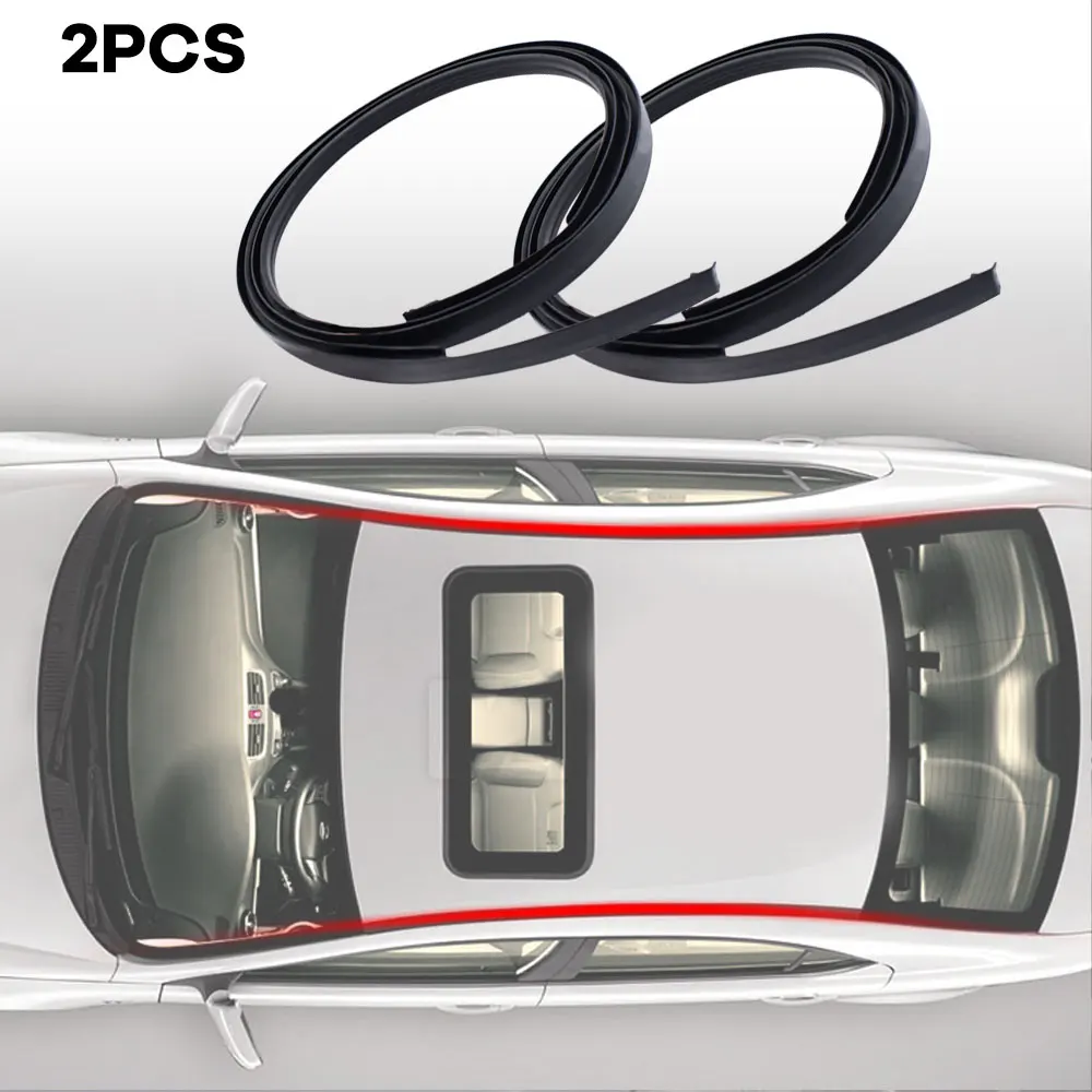 2PC Für Toyota Für Yaris Fließheck 2007 2008 2009 2010 2011 Links + Rechts Dach Drip Moulding Trim Finish streifen Dichtung Auto Zubehör – Detail 1