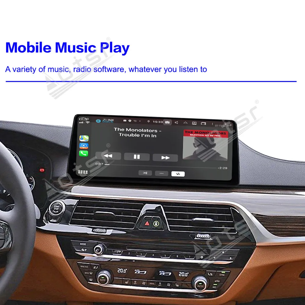 

12,9-дюймовый автомобильный радиоприемник Linux CarPlay для BMW 5 серии 2018-2020 EVO, мультимедийный плеер с сенсорным экраном, GPS-навигация, головное устройство DSP BT