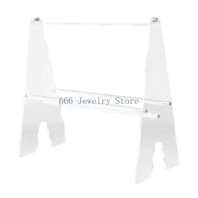 

F2TD Elegant Hairband Storage Solution Sturdy Clear Acrylics Double Layers Accessory for Large Capacity Home Organization