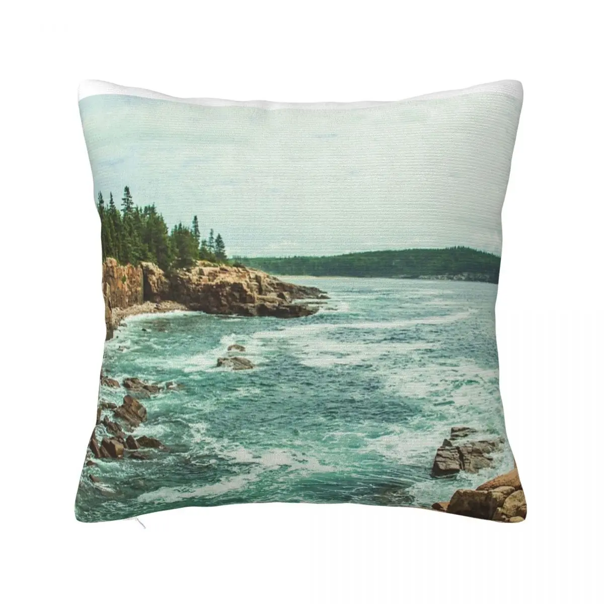 Acadia Coastline - National Park Ocean Pillow Cover Home Decor Items Decoration For Bedroom Pillow Case Pillow Cover