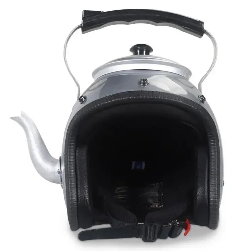 Helmet Female Electric Car Teapot Student Fun Wear Tricycle Teapot Personality Funny Creative Rice Cooker Helmet Kettle Helmet