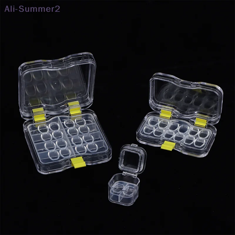 ✨{MX} 1/6/12/16/20 Grids Denture Protector Transparent Storage Box With Film False Teeth Container Dental Retainer Case