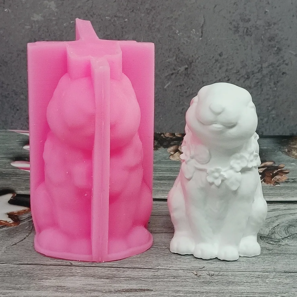 

Silicone Rabbit Mold High-Quality Silicone Aromatherapy Candle Mold Plaster Rabbit Ornament Reusable Rabbit Candle Mold