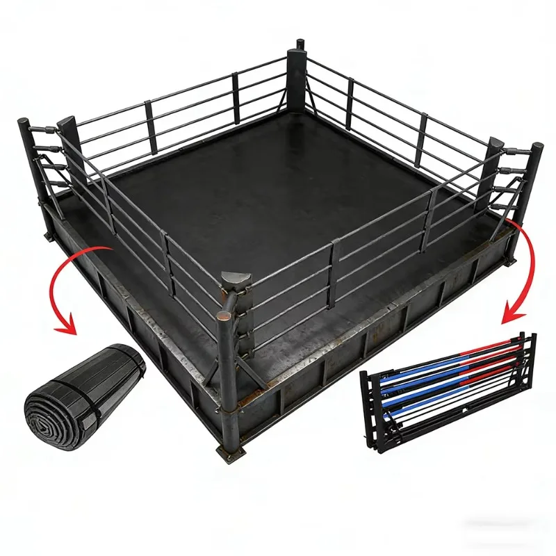 

Professional Foldable Portable Boxing Ring with Industrial Grade Solid Frame for Daily Fitness & Combat Training