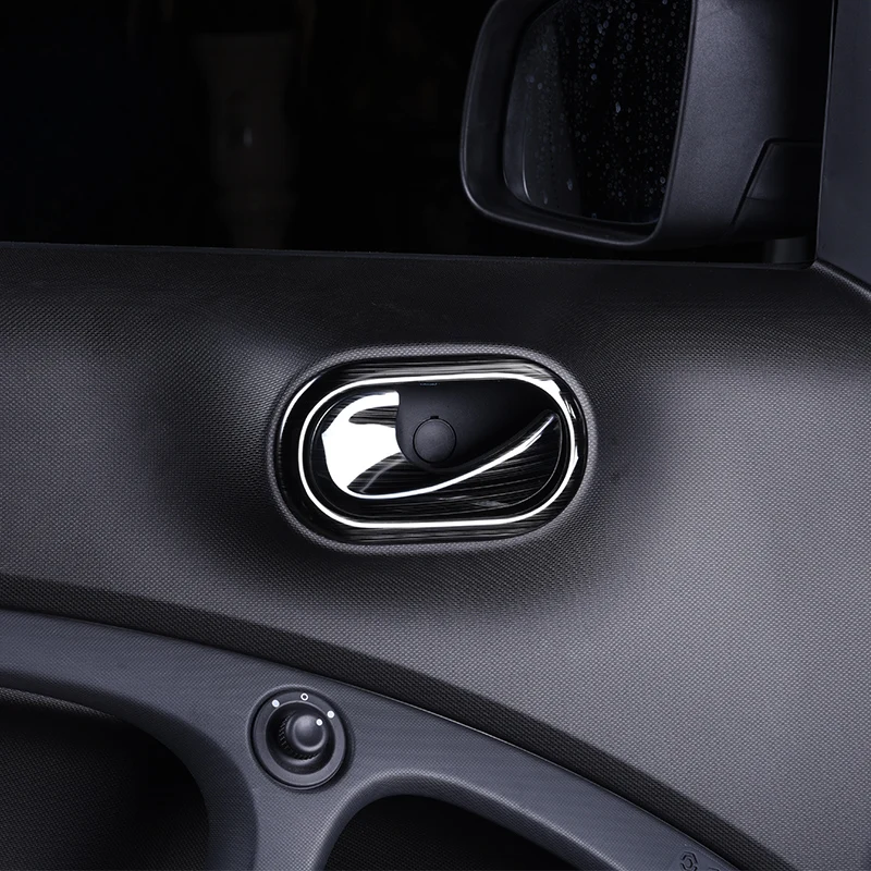 

For Smart 453 Fortwo Forfour Car Door Handle Cover Interior Accessories Protective Sticker Trim Stainless Steel Decoration Frame