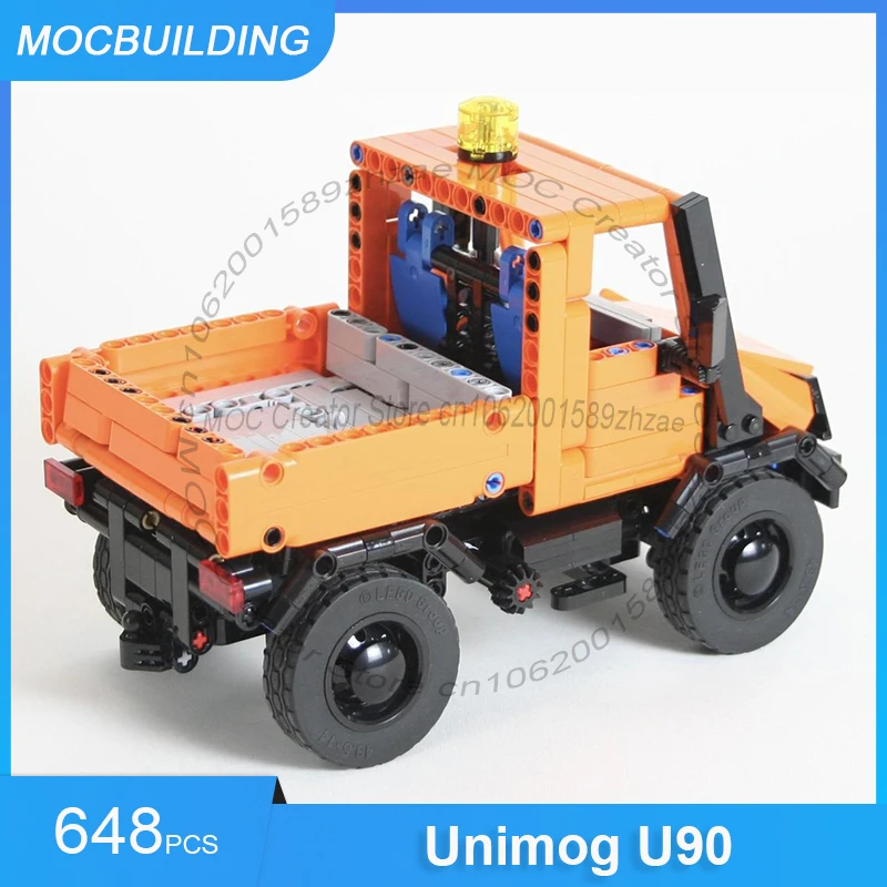 MOC Building Blocks Unimog U90 1:21 Scale Truck Model DIY Assemble Bricks Collection Creative Toys Display Holiday Gifts 648PCS