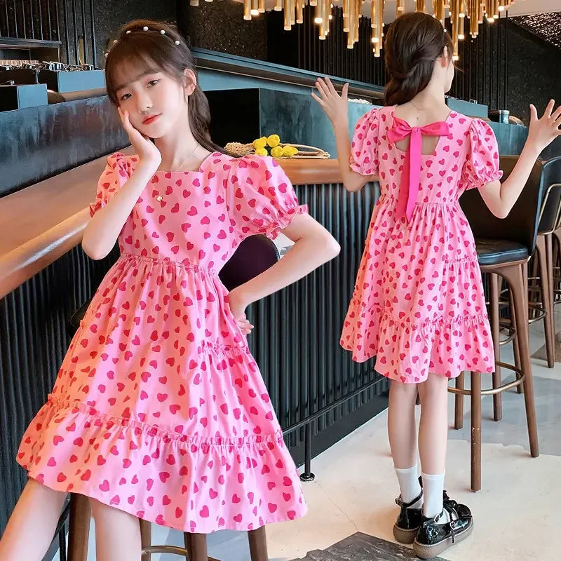 Dress Girl Summer Party 2024 New Children's Party Lovely Princess Dresses Kids Fashion Casual Clothes Baby 2 To 11 12 Years Old