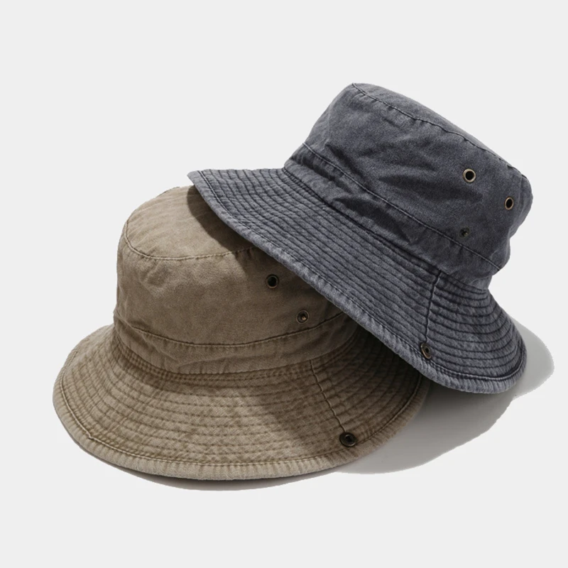 2024 New Fashion Summer Bucket Hat Women Men Outdoor Fishing Hiking Beach Hats Mesh Breathable Anti UV Sun Cap Large Wide Brim