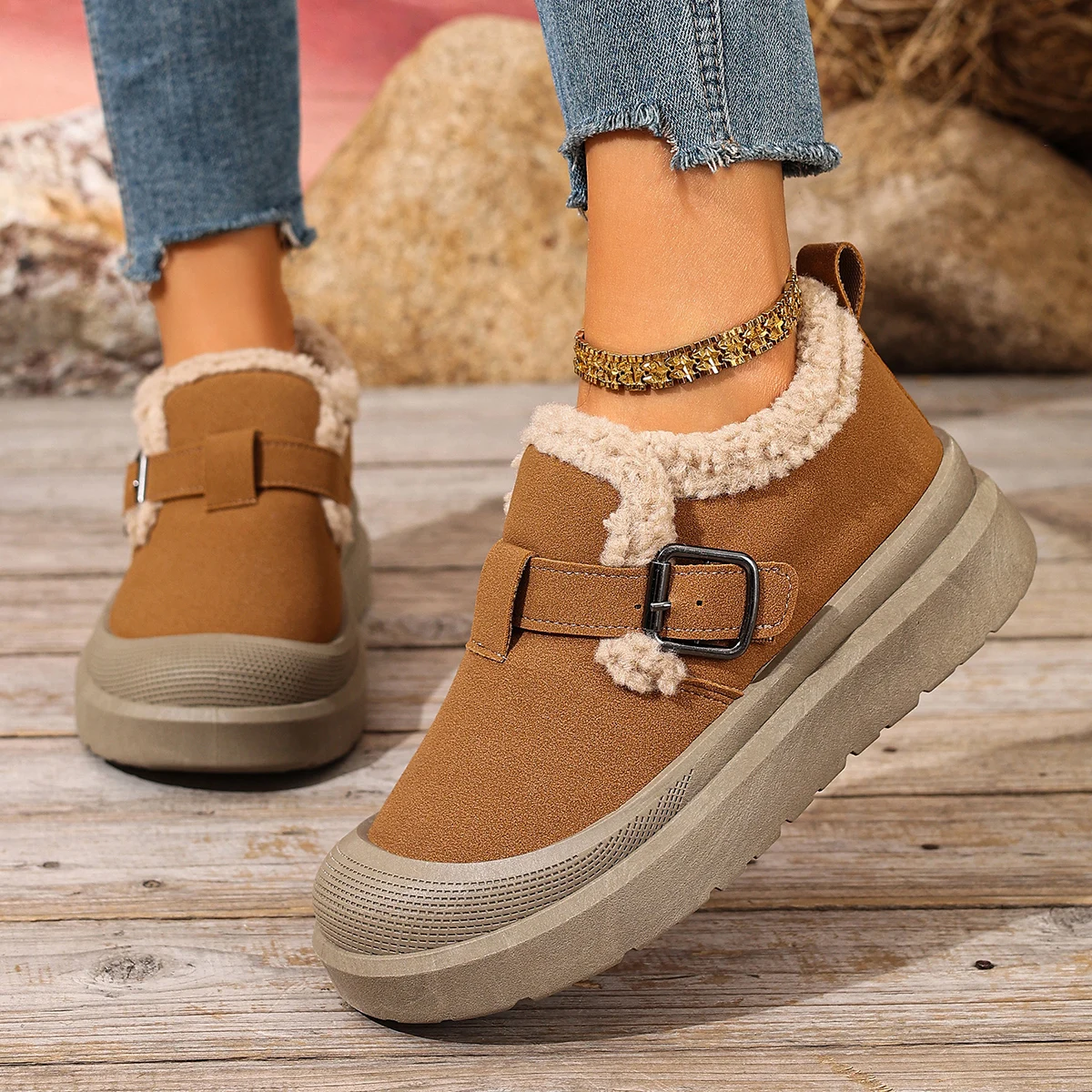 2025 invierno nuevos zapatos casuales de algodón para mujer parte inferior gruesa antideslizante duradero cálido polar envío gratis zapatos de mujer