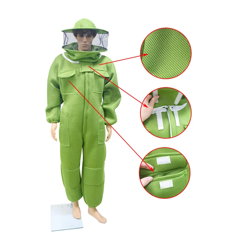 Bee Suit Professional Grade Preferred 3D Air Cotton Fabric Full Body Beekeeping Protective Clothing Beekeeper Suits  Equipment