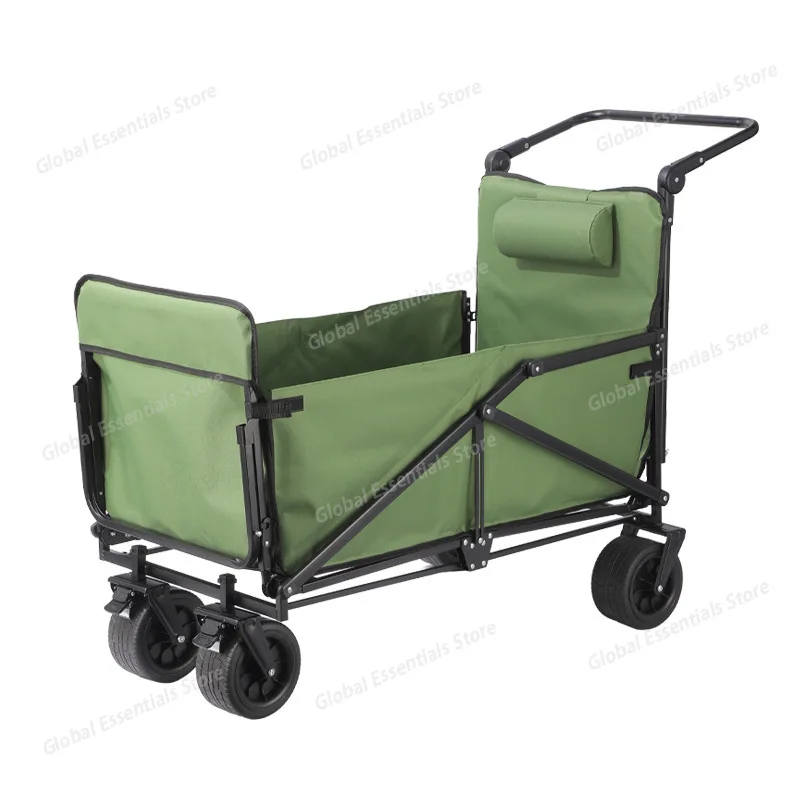 

Outdoor camping special folding rear opening large capacity one car dual-use seat handcart travel picnic cart