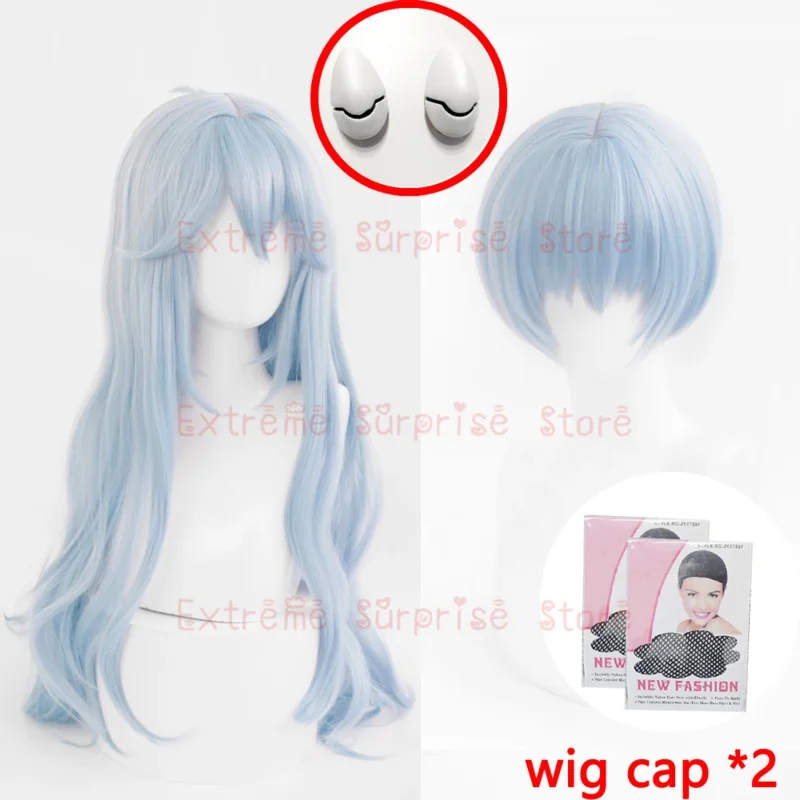 

2024 2024 New EVA Ayanami Rei Cosplay Wig Matte Blue 100cm Long Heat Resistant Synthetic Wigs Simulates Scalp Ayanami Rei Wigs