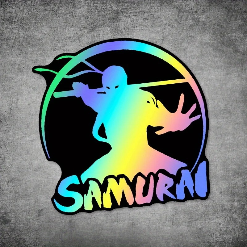 1PC「日本の侍の車用ステッカー、戦士デザインのデカール、愛好家のための個性的な車アクセサリー、大胆な車の装飾」
