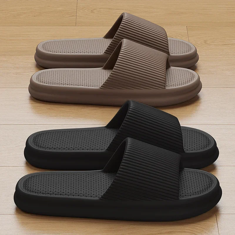 Men & Women Big Size 36-47 Slippers, Soft EVA Flip Flops, Anti-Slip Beach Sandals, Comfortable Indoor/Outdoor Slides for Couples