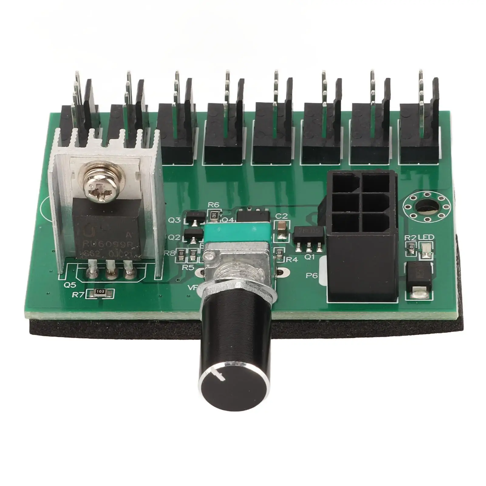 12V PWM 8-Channel Fan Splitter Controller Hub NKFV8 for 4pin 3PIN 2PIN PC Fans - Multi-Fan Control Solution