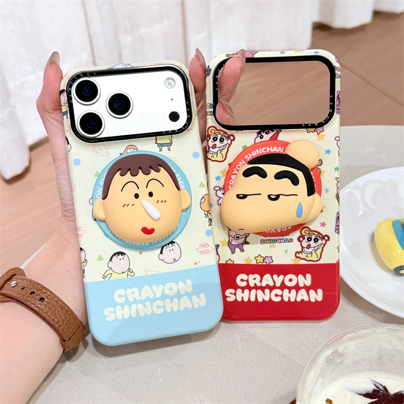 

Funny Cute Cartoon Boy Magnetic Phone Case For iPhone 17 Pro 16 15 14 Pro Max Cover with Stand For Magsafe Protective Cases Girl