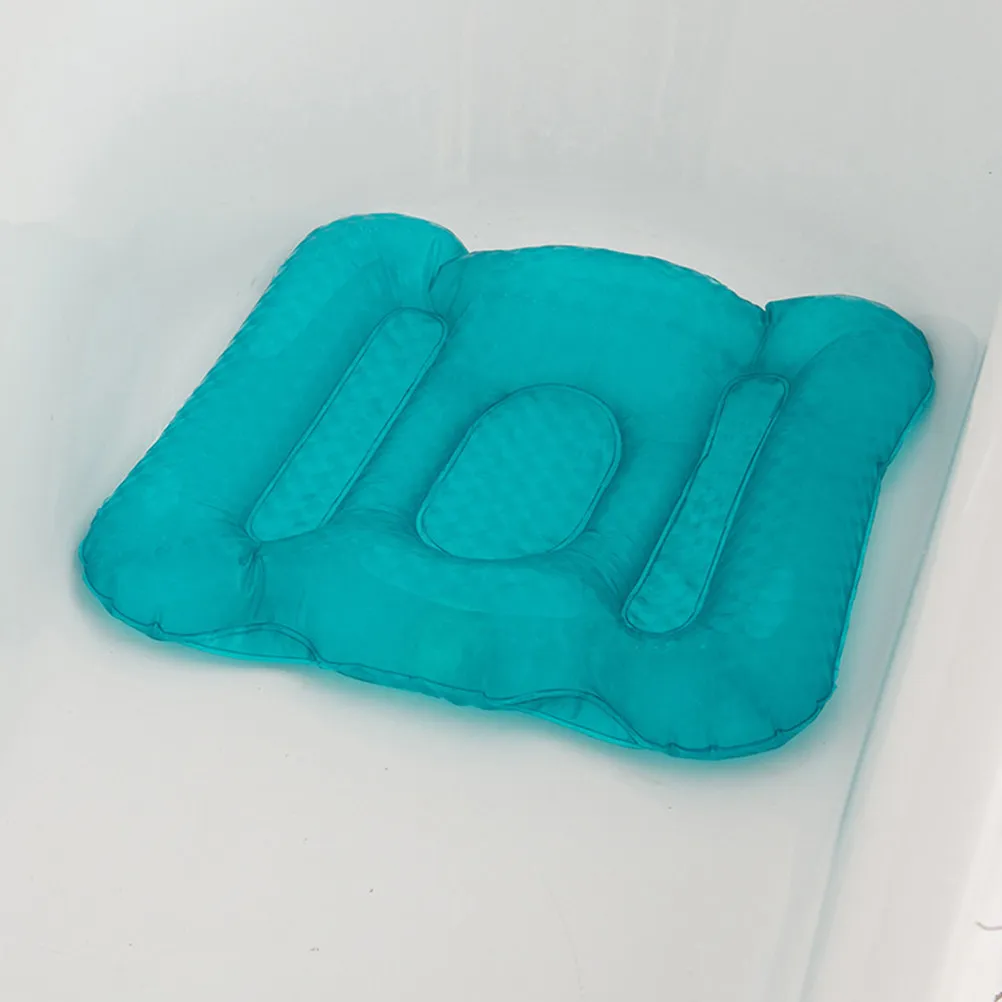 1Pcs Space Saving Inflatable Bathtub Cushion Water Injection Seat Cushion Non Slip Suction Base for Home Spa Bathroom