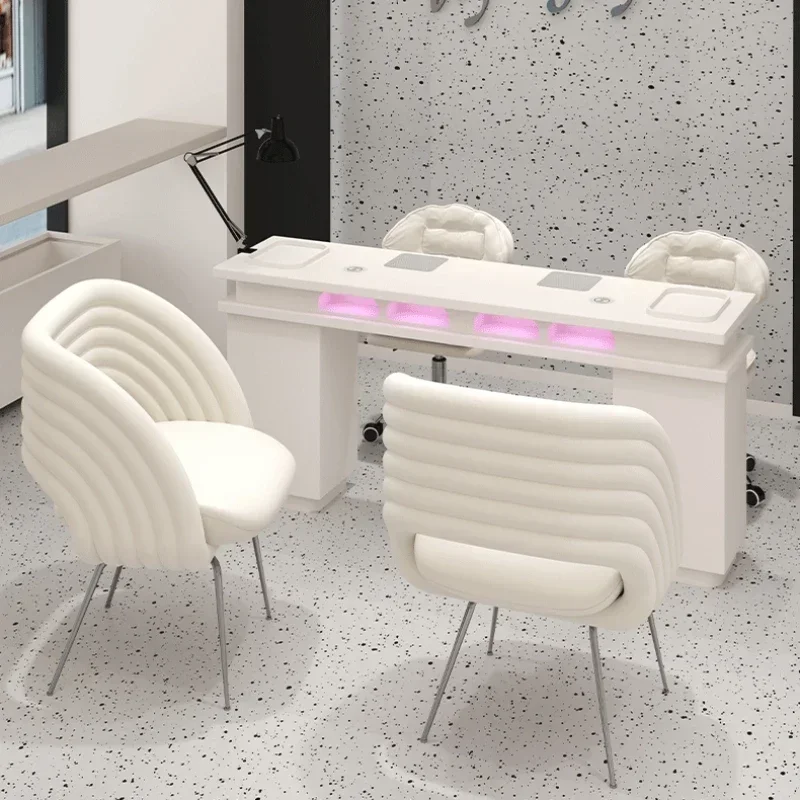 الأبيض الأوروبي مسمار مكتب كرسي مجموعة المهنيين مانيكير طاولة أظافر الشمال الجمالية تافولو ميسا دي مانيكير كون النازع