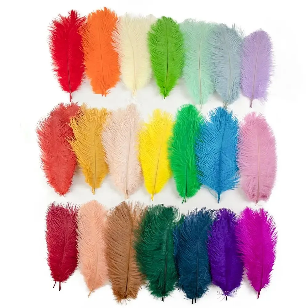 Natural Ostrich Feather 15-35 cm Multicolor Ostrich feathers for Wedding Decoration Table Centerpiece Decoration plume support