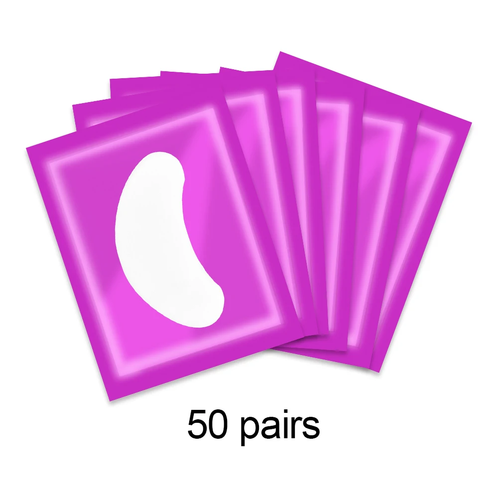 50 Paar Wimpernverlängerungs-Patches, Hydrogel-Patches, Gel-Pad, Make-up, Wimpernlift-Werkzeuge, unter den Augenklappen, Pads für Wimpernverlängerung