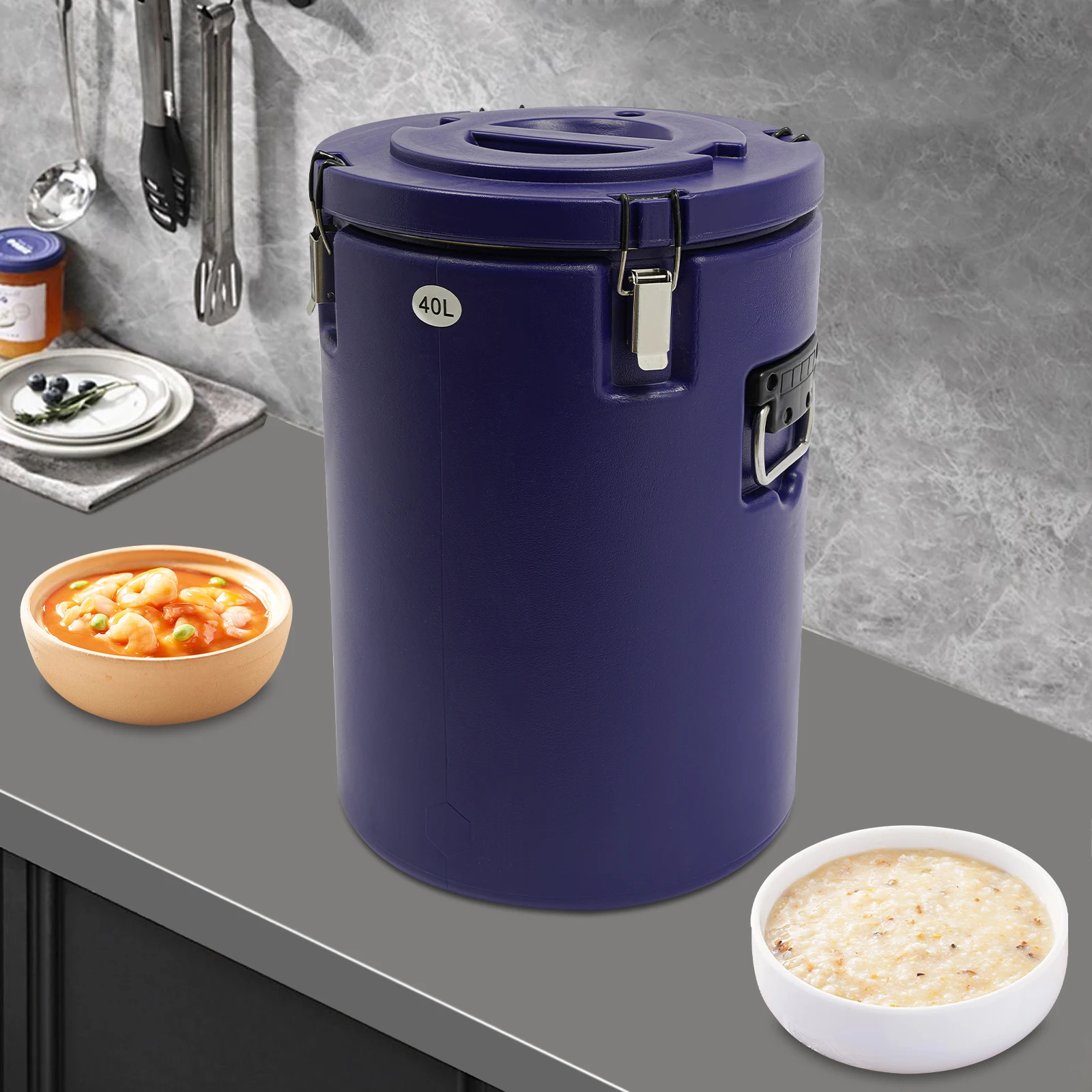 

35L Large Capacity Stainless Steel Thermo Barrel Dual Temp Retention Leak-Proof Insulation for Home Office Camping Warm/Cold