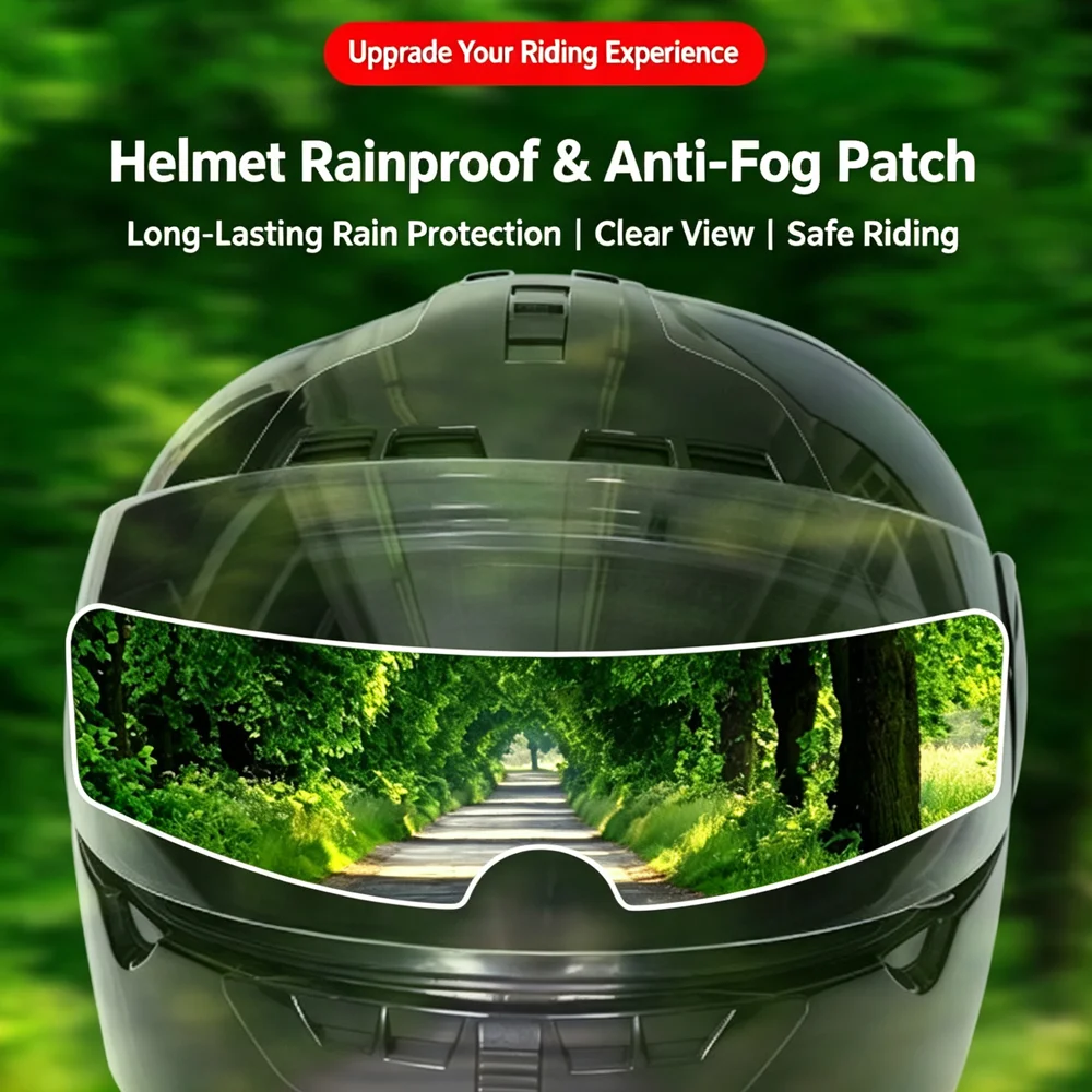 Universal Motorcycle Helmet Visor Anti Fog Film Clear Anti-Fog Sticker Patch  Driving Safety Nano Coating Helmet Accessories