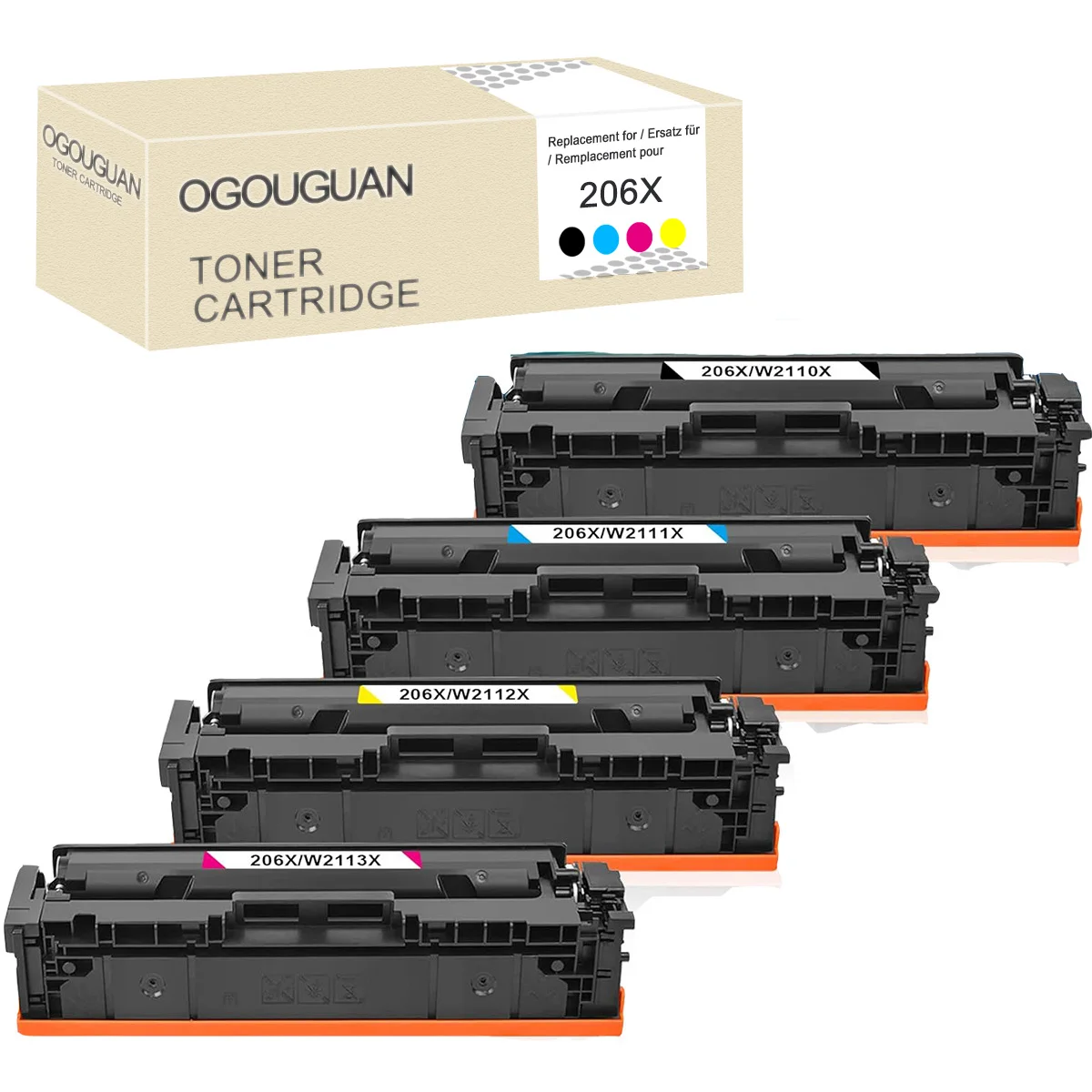 

206X 206A 207A 207X Toner Cartridge Compatible for HP Laserjet Pro M255 M255dw M255nw MFP M282nw M283fdw M283fdn With Chip