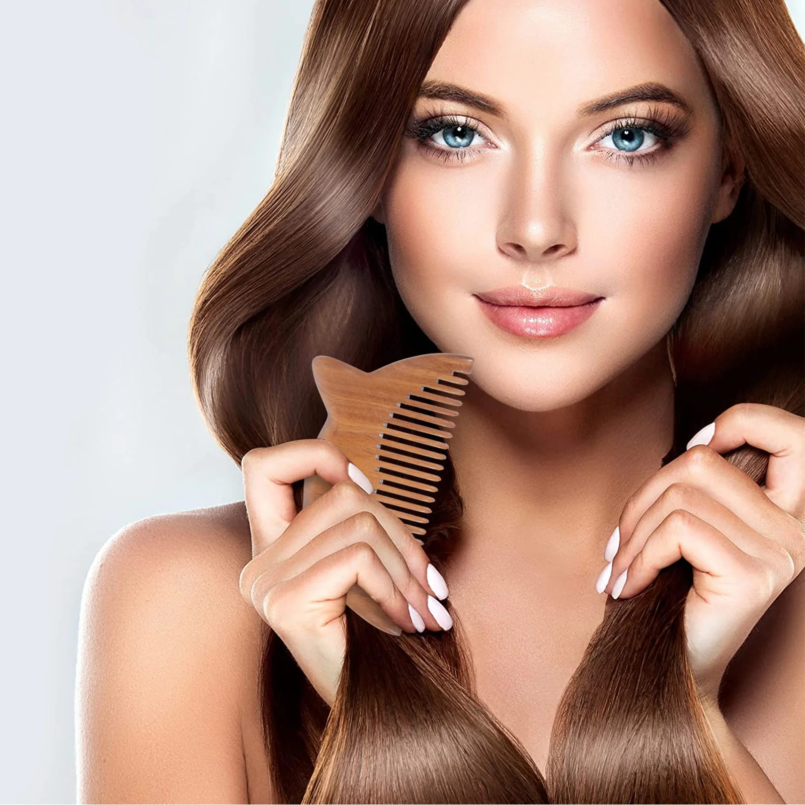 

Sandalwood Comb Anti-Static Natural Wood Hairdressing Tool Smooth Teeth Hair Comb Scalp Massage Blood Circulation