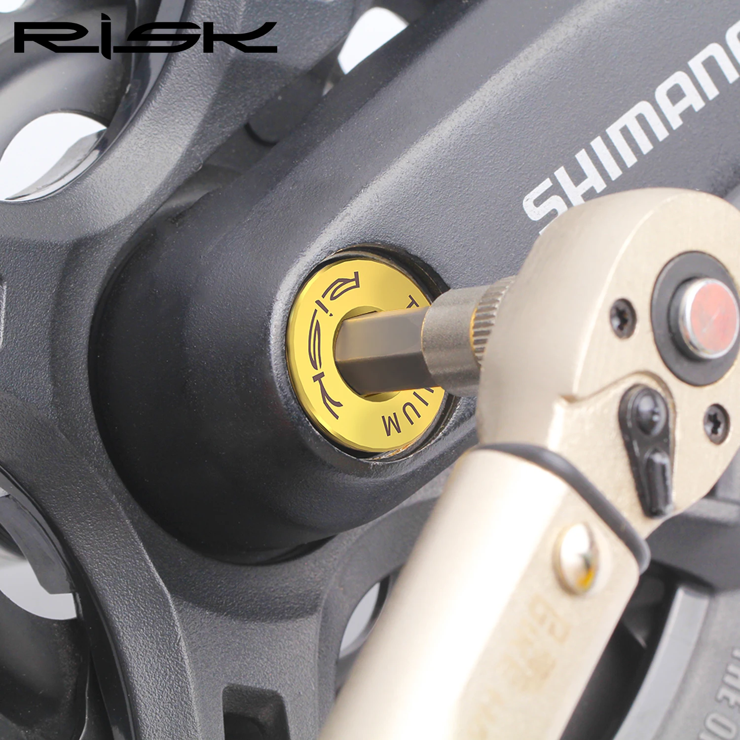 RISK Titanium Alloy Square Spindle BB Fixing Bolts M8x15mm Bike Square Hole BB Fixing Bolt Bicycle Bottom Bracket Fixed Screw