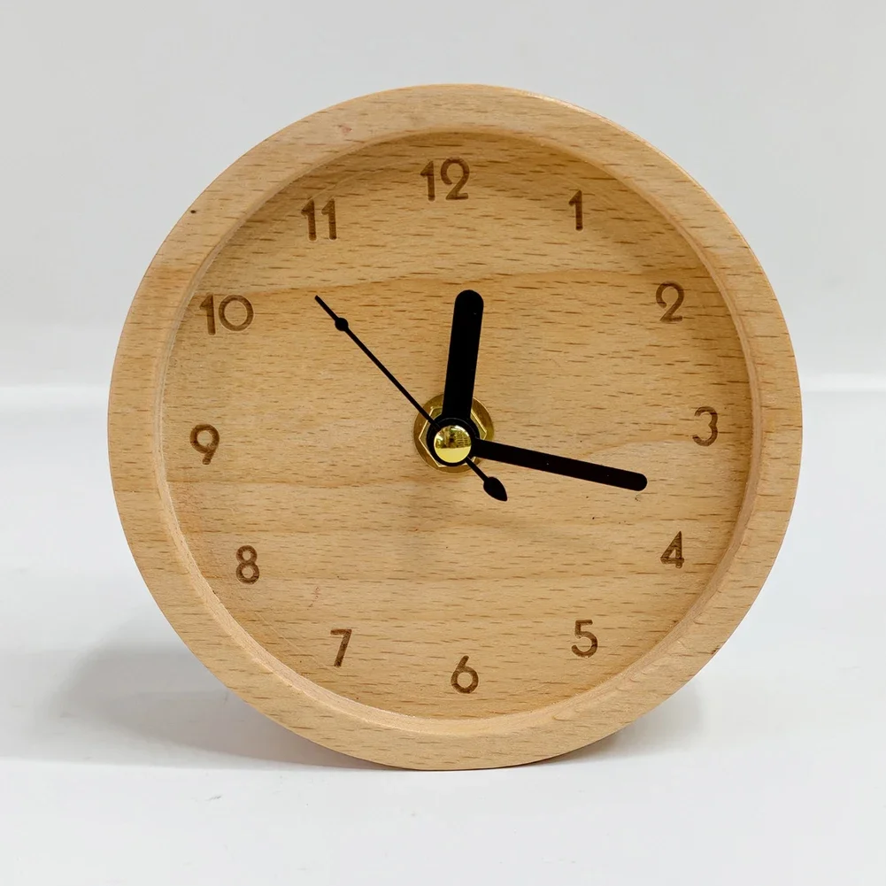 Versatile Decorative Clock Wood Clock Living Room Decor Solid Wood Clock Unique Handcrafted Finish Low Maintenance