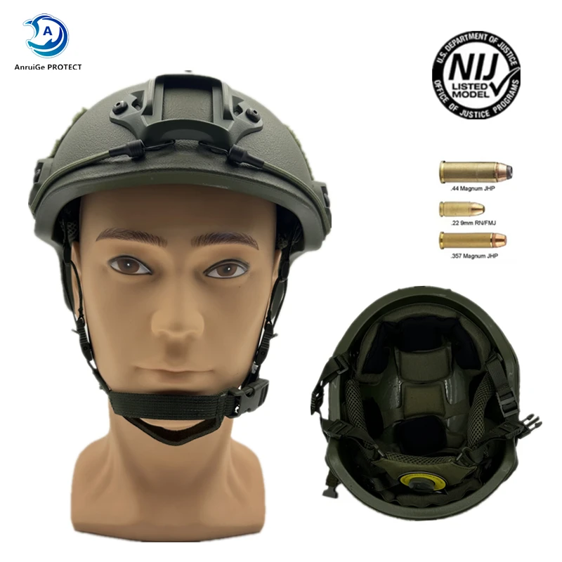 Casque balistique Aménagement High Cut Dulhelf, pare-balles, coussin de suspension, PE, NIJ Prospects IA Fast Wendy\'s