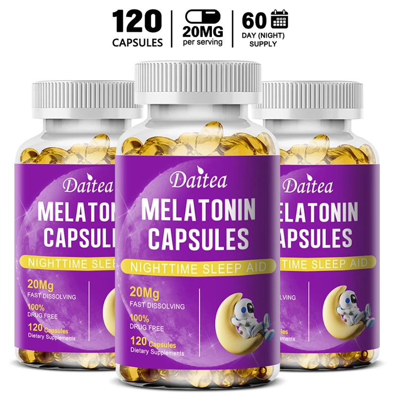 Melatonin - Effective Decomposition, Natural Formula, No Habit, Deep Sleep, Permanent Sleep, Natural Sleep